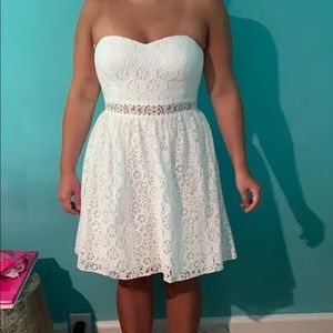 Strapless white Lily Pulitzer dress
